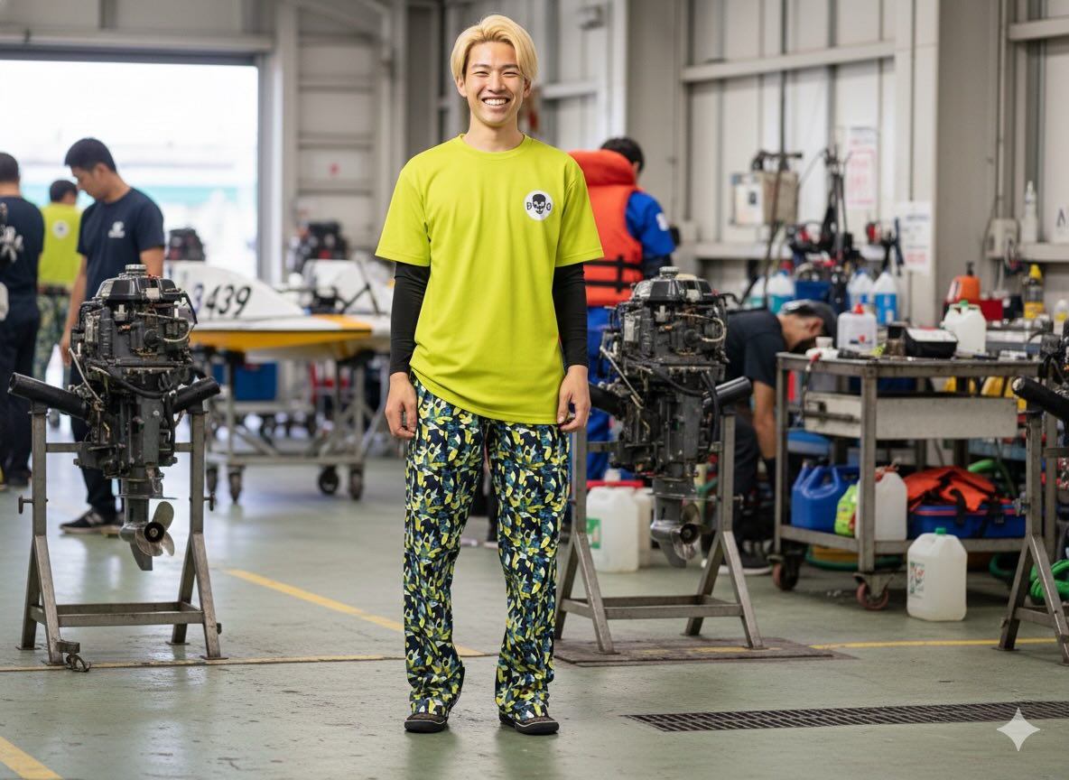 ボトムス▶︎セミオーダーカッパ✖️スナイパーストライク🟡🟢

※AIモデルが着用しているのはイメージです
#ボートレーサー #ボートレース #AIモデル #サボテンカッパ #カッパ 

🆕サボテンカッパ公式 AIモデル🌵
水城 颯太（みずき そうた）

登録番号： 9999
支部： 東京支部
生年月日： 2000年5月10日（24歳）
出身地： 東京都
身長： 172cm
体重： 55kg
血液型： O型
紹介：
明るい笑顔がチャームポイントの、東京支部期待の若手ボートレーサー、水城颯太選手。彼の持つ爽やかな雰囲気はピット内でもムードメーカーとなり、多くの選手や関係者から愛されています。

Instagram担当者の 気分で 今後も続々登場するかもしれません😂笑

☺️AIモデル生成 コラム☺️
2026年に入り、新しいボートレーサーキャラクターモデルが登場！
今年は水城くんに頑張ってもらいます！笑